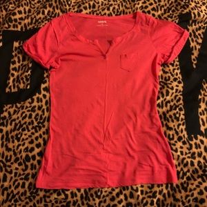 Pocket V Neck with Cuffed Sleeves